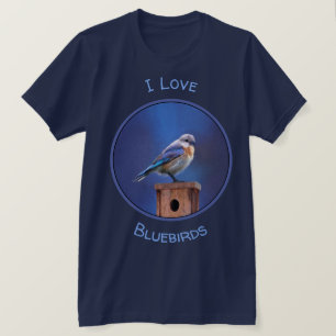 Bluebird (Female) Painting - Original Bird Art T-Shirt