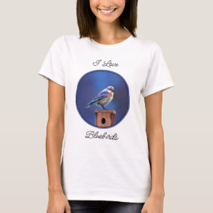 Bluebird (Female) Painting - Original Bird Art T-Shirt