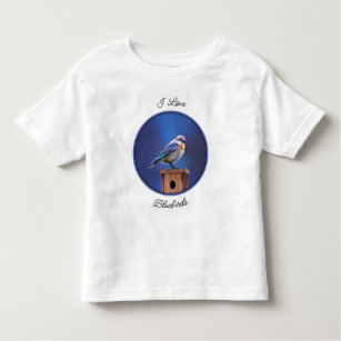 Bluebird (Female) Painting - Original Bird Art Toddler T-Shirt