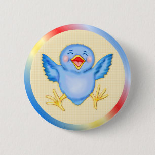 Bluebird Happiness 6 Cm Round Badge