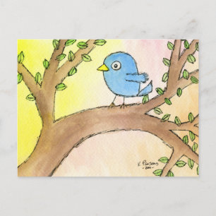 Bluebird in a Tree Postcard