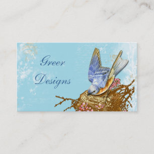 Bluebird in Nest Business Business Card