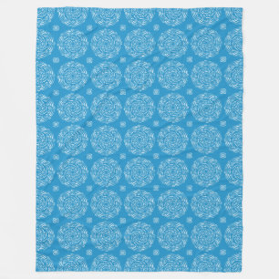 Bluebird Mandala Fleece Blanket