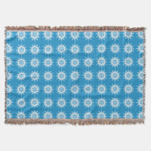 Bluebird Mandala Throw Blanket