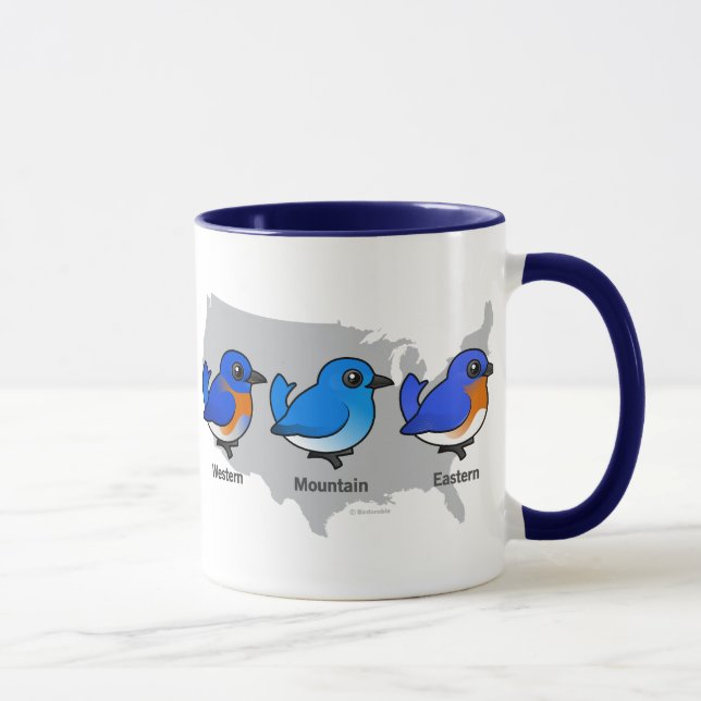 Bluebird Map Mug (Right)