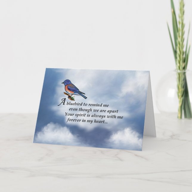 Bluebird Memorial Poem Card (Front)