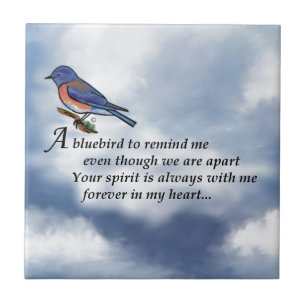 Bluebird Memorial Poem Tile