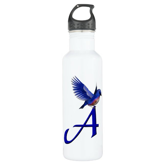 Bluebird Monogram Initial A 710 Ml Water Bottle (Front)