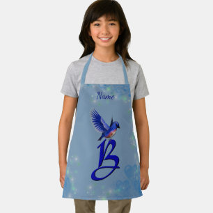 Bluebird Monogram Initial B Personalised Apron