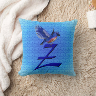 Bluebird Monogram Initial Z Cushion
