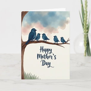 Bluebird Mothers Day Family Card