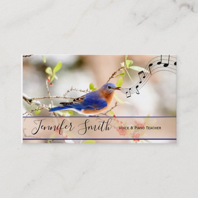 Bluebird Music Teacher's Business Card (Front)