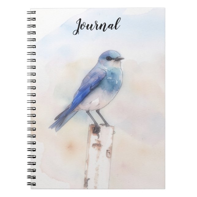 Bluebird Nature Art Personalise Journal (Front)