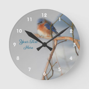 Bluebird Nature Personalised Round Clock