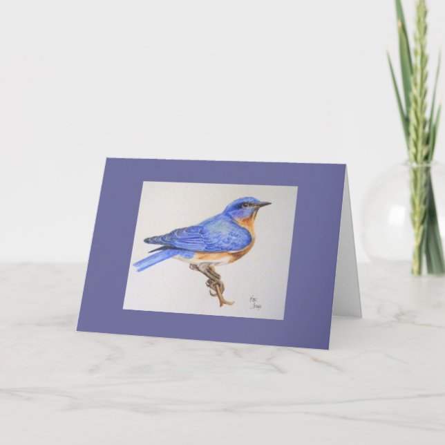 Bluebird of Happiness greeting card (Front)