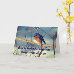 Bluebird Of Happiness Inspirational Card