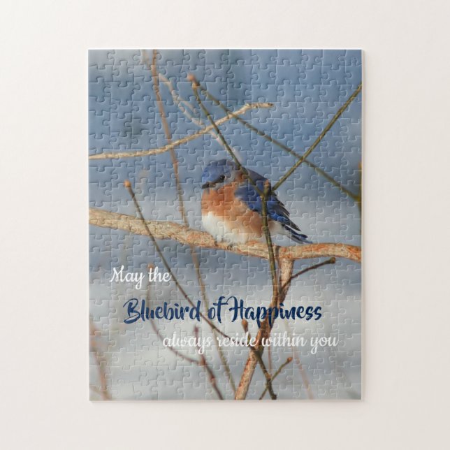 Bluebird Of Happiness Inspirational  Jigsaw Puzzle (Vertical)