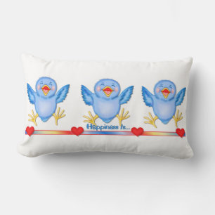 Bluebird of Happiness Lumbar Cushion