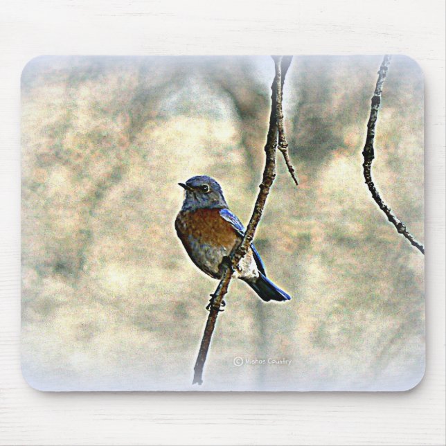 Bluebird of Happiness Mouse Pad (Front)