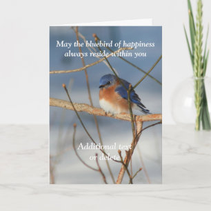 Bluebird Of Happiness Personalised Inspirational  Card