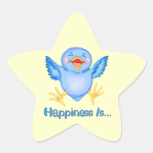 Bluebird of Happiness Star Sticker
