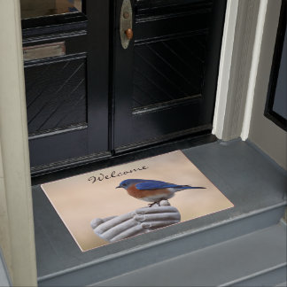 Bluebird of Happiness Welcomes You Doormat
