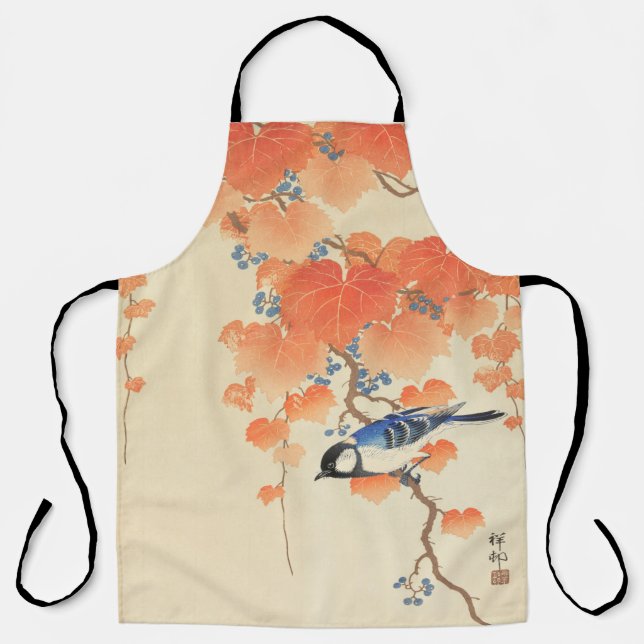 Bluebird on a Paulownia Tree  Apron (Front)