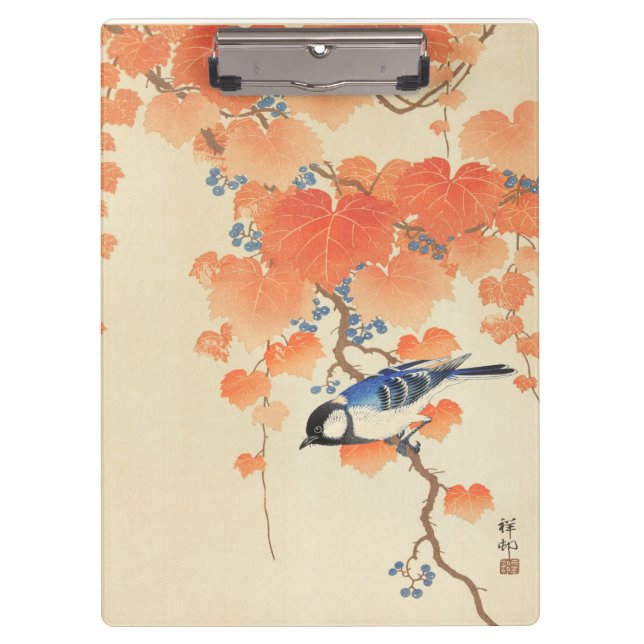 Bluebird on a Paulownia Tree  Clipboard (Front)