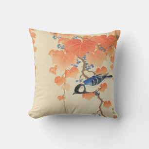 Bluebird on a Paulownia Tree Cushion