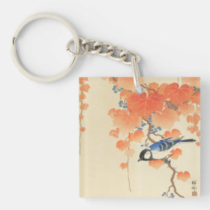 Bluebird on a Paulownia Tree Key Ring
