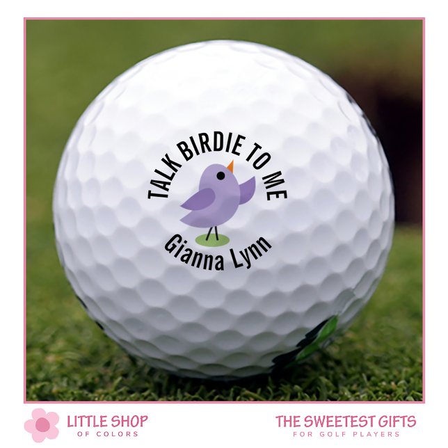 Bluebird on Putting Green Monogrammed Golf Balls (Creator Uploaded)