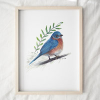 Bluebird Painting Art Print