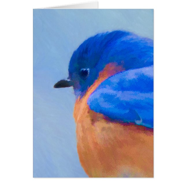 Bluebird Painting - Original Bird Art (Front)