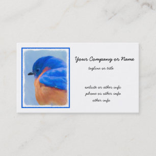 Bluebird Painting - Original Bird Art Business Card