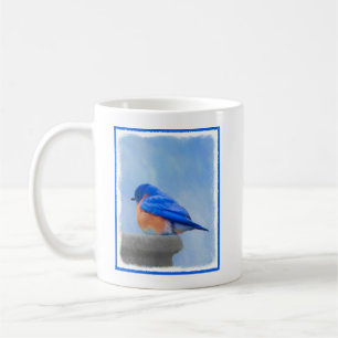 Bluebird Painting - Original Bird Art Coffee Mug