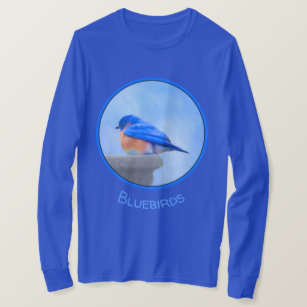 Bluebird Painting - Original Bird Art T-Shirt