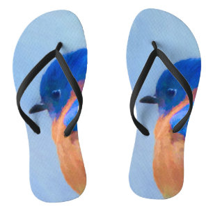 Bluebird Painting - Original Bird Art Thongs
