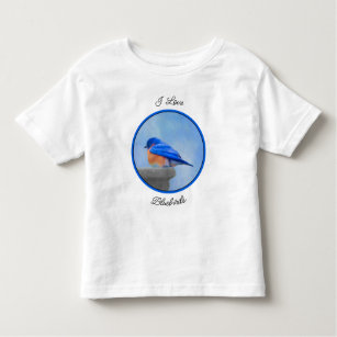 Bluebird Painting - Original Bird Art Toddler T-Shirt