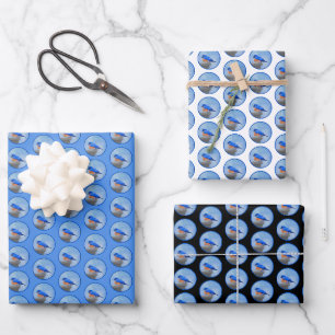 Bluebird Painting - Original Bird Art Wrapping Paper Sheet