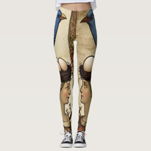 Bluebird Renaissance Happiness Uniquely Charming Leggings