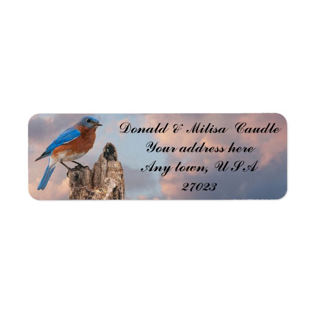 BLUEBIRD  RETURN ADDRESS LABEL (Front)