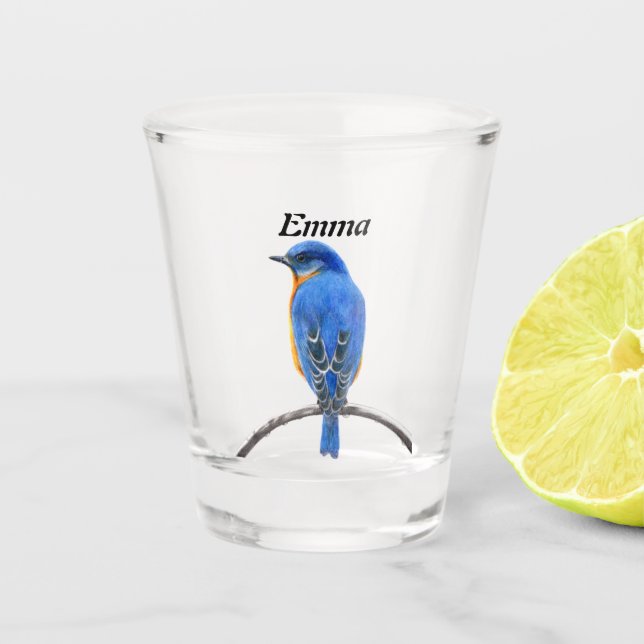 Bluebird Shot Glass (Front)