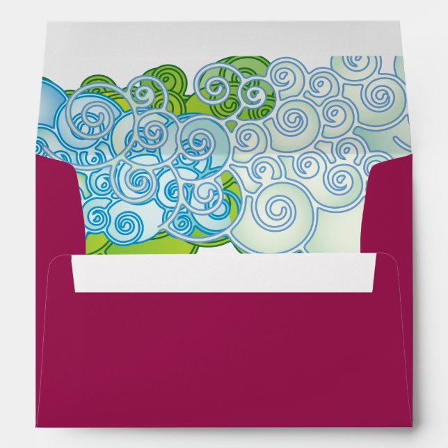 BLUEBIRD STAR OF DAVID Bat Mitzvah Envelope (Back (Bottom))