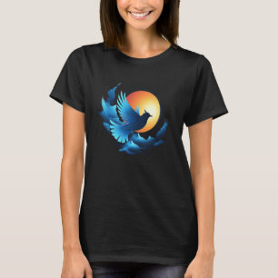 Bluebird Sunrise Bird Mountain Hiking Nature Lover T-Shirt
