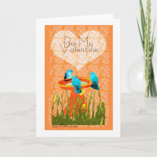 Bluebird Valentine collage card