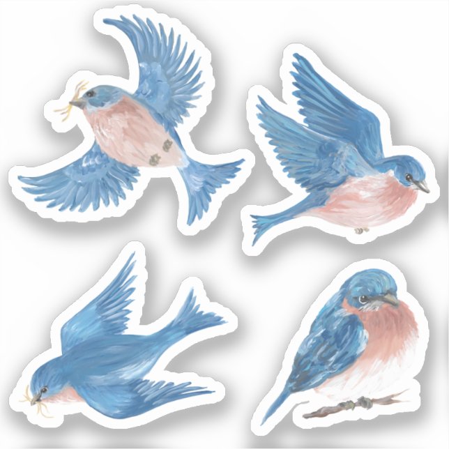 Bluebird Vinyl Stickers (Front)