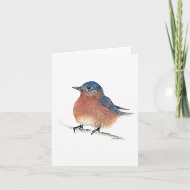 Bluebird Watercolor Art Card (Front)