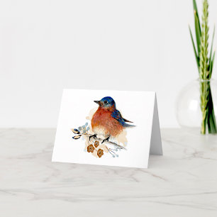 Bluebird Watercolor Blank Note Card