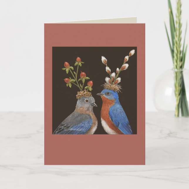 Bluebird Wedding card (Front)