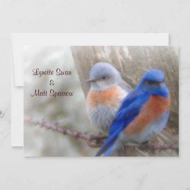 Bluebird Wedding Invitations (Front)
